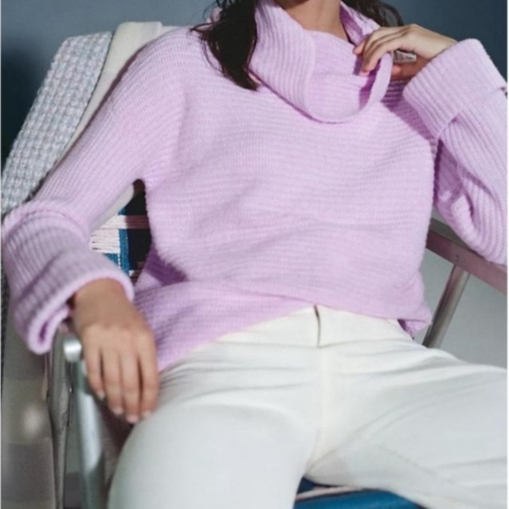 Anthropologie | Pilcro Oversized Cowl Neck Shaker Knit Sweater Size Small